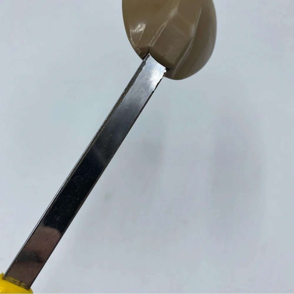 BONNY USA Nylon Solid Serving Spoon Yellow Handle Heat Resistant Vintage